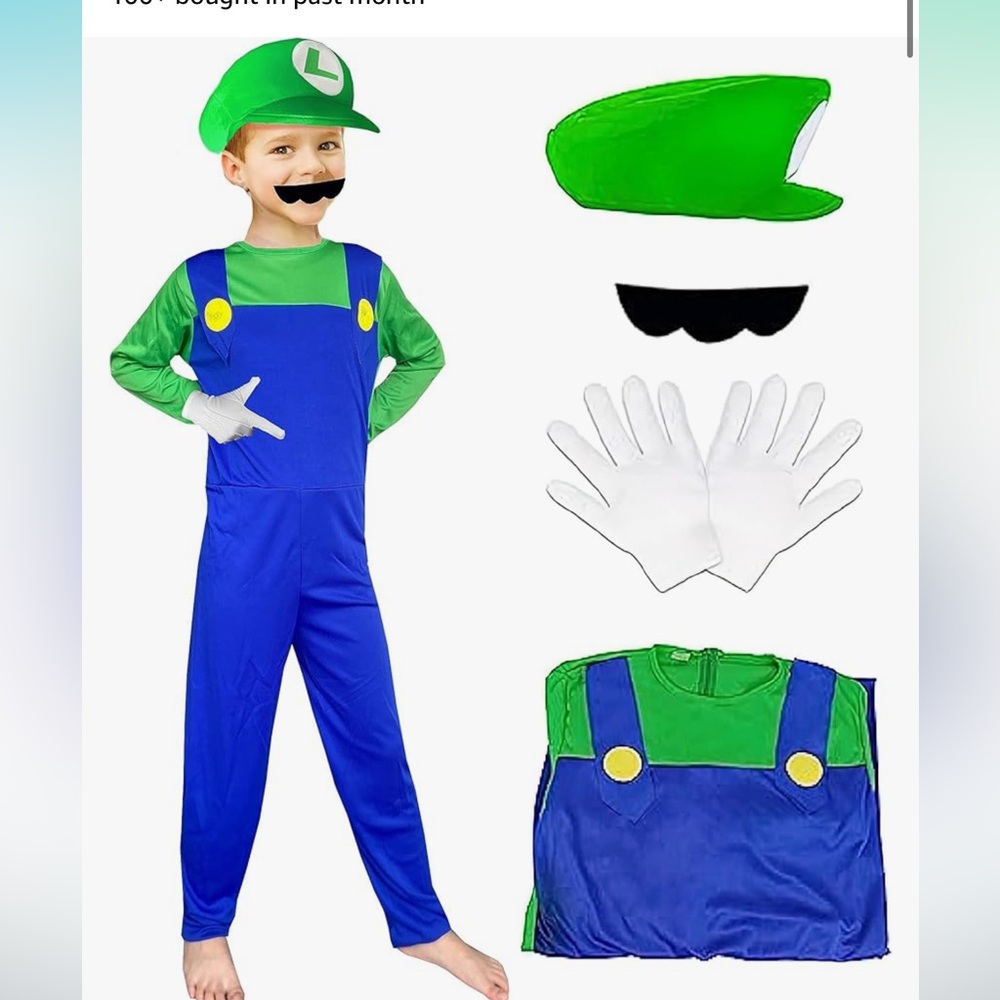 Luigi costume kids small age 3-5